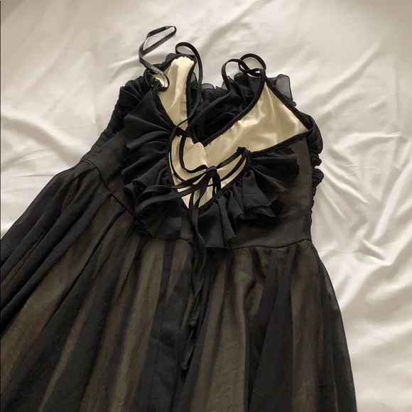Beautiful Black Sheer Flowy Dress - Picture 5 of 7